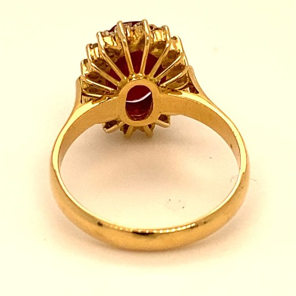 GIA Certified Ruby 2.38ct Diamonds Solid 18K Ring - Picture 5 of 9